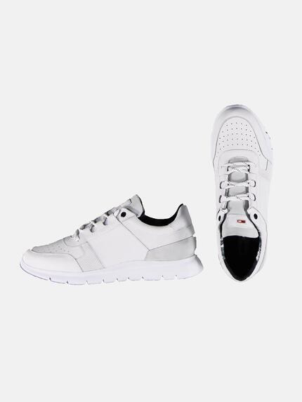 emilio adani Herren Sneaker mit besonders leichter Laufsohle Weiß 31208