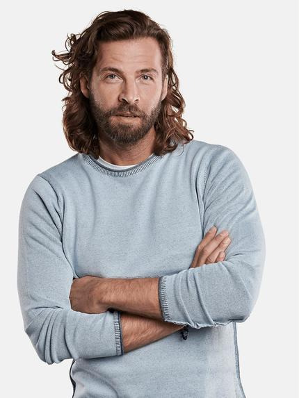 emilio adani Herren sportiver Pullover in dezenter Zweifarbigkeit Blau 28942 emilio adani Herren sportiver Pullover in dezenter Zweifarbigkeit Blau 28942