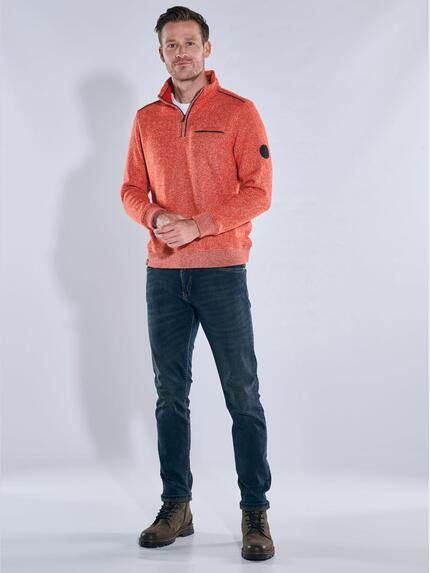 engbers Herren Sweatshirt mit Stehkragen Orange 39529