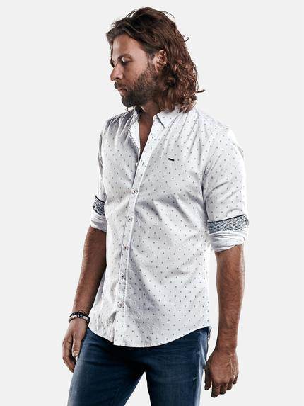 emilio adani Hemd aus Cotton-Satin Naturweiss