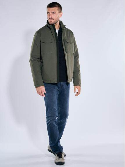 emilio adani Herren Jacke mit Funktionsdetails Grün 39086 emilio adani Herren Jacke mit Funktionsdetails Grün 39086