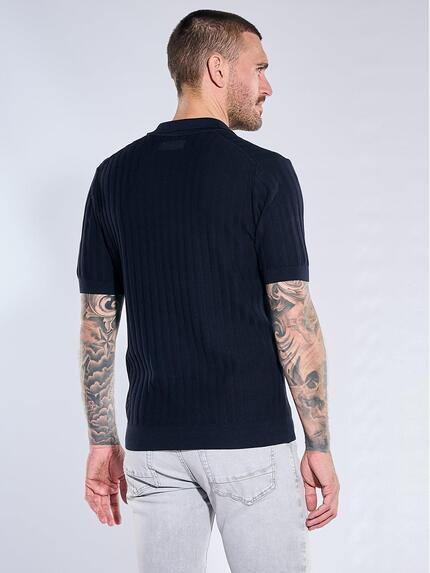 emilio adani Herren Modisches Strickpolo Saphirblau 40139 emilio adani Herren Modisches Strickpolo Saphirblau 40139