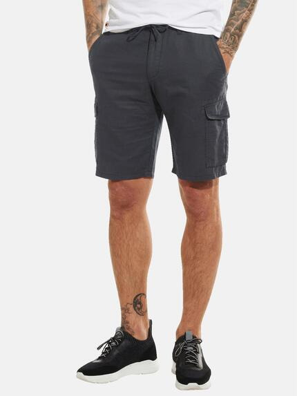 emilio adani Bermuda aus Leinenmischgewebe Saphirblau