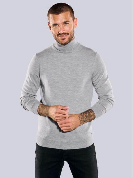 emilio adani Pullover mit Rollkragen Hellgrau
