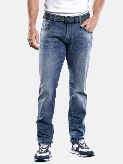engbers Helle komfortable Sommer-Jeans mit authentischer Waschung Taubenblau