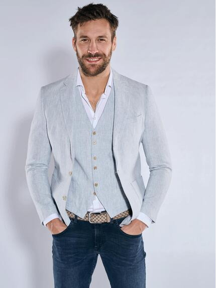 emilio adani Freizeit-Sakko slim fit Hellblau