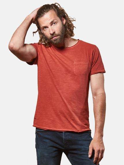 emilio adani Rundhals T-Shirt Blutorange