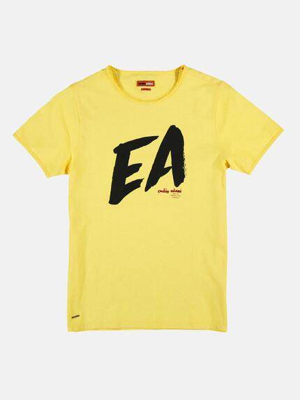 emilio adani Herren Rundhals T-Shirt Gelb 25704 emilio adani Herren Rundhals T-Shirt Gelb 25704