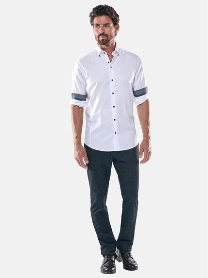 ENGBERS GERMANY Herren Dezent gemustertes Langarmhemd Reinweiss 30530 ENGBERS GERMANY Herren Dezent gemustertes Langarmhemd Reinweiss 30530