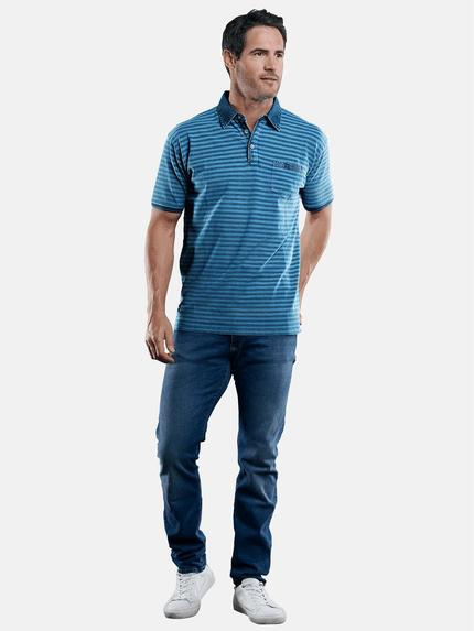 engbers Herren Poloshirt mit Jeanskragen Tuerkis 29213 engbers Herren Poloshirt mit Jeanskragen Tuerkis 29213