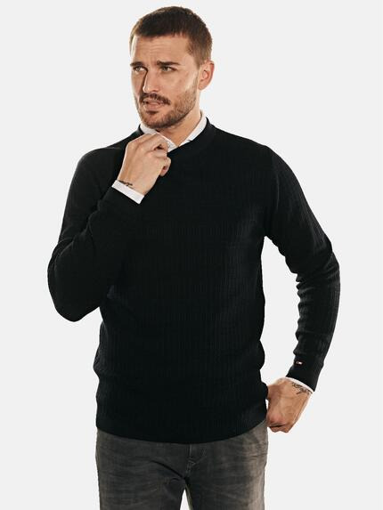 emilio adani Pullover aus Merinowolle Schwarz