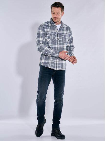 engbers Herren Overshirt kariert Grau 37215 engbers Herren Overshirt kariert Grau 37215