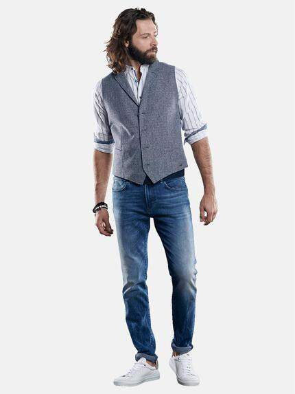 emilio adani Herren Die Sommerweste Blau 30646 emilio adani Herren Die Sommerweste Blau 30646