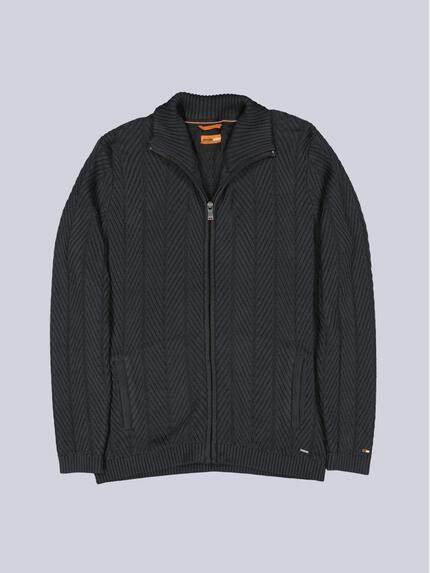 emilio adani Herren Cardigan strukturiert Schwarz 39556 emilio adani Herren Cardigan strukturiert Schwarz 39556