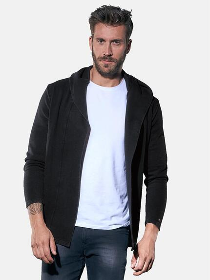 emilio adani Sweatjacke mit Kapuze Schwarz