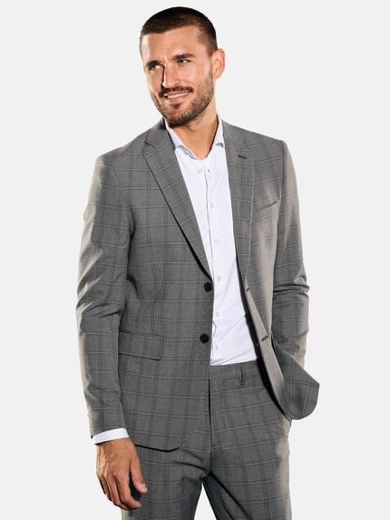 emilio adani Anzug-Sakko slim fit Kieselgrau
