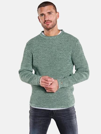 emilio adani Pullover strukturiert Signalgruen