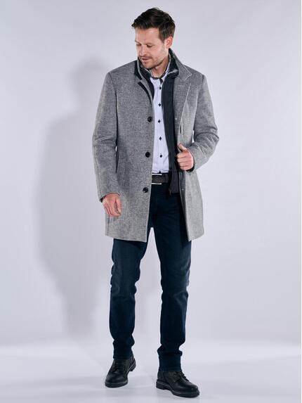engbers Herren Mantel regular Grau 37541 engbers Herren Mantel regular Grau 37541