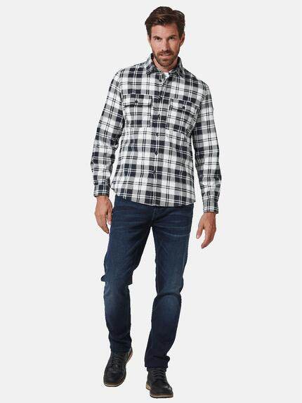 engbers Herren Langarm-Hemd kariert Blau 35279 engbers Herren Langarm-Hemd kariert Blau 35279