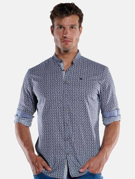 engbers Herren Langarm-Hemd gemustert Marineblau 33055 engbers Herren Langarm-Hemd gemustert Marineblau 33055
