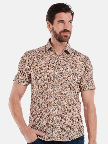 engbers Herren Kurzarm-Hemd gemustert Braunbeige 34941 engbers Herren Kurzarm-Hemd gemustert Braunbeige 34941