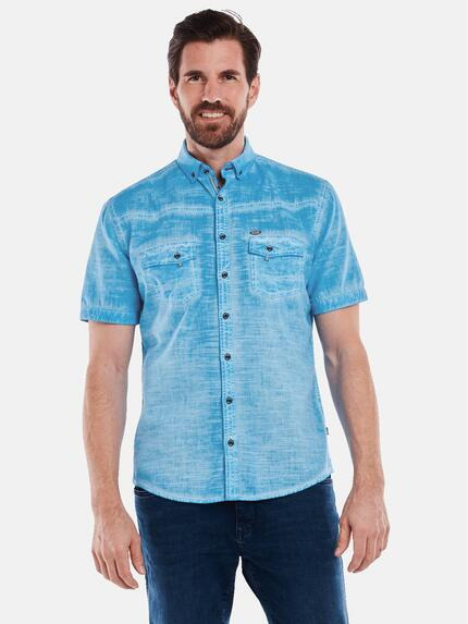 engbers Kurzarm-Hemd regular Himmelblau