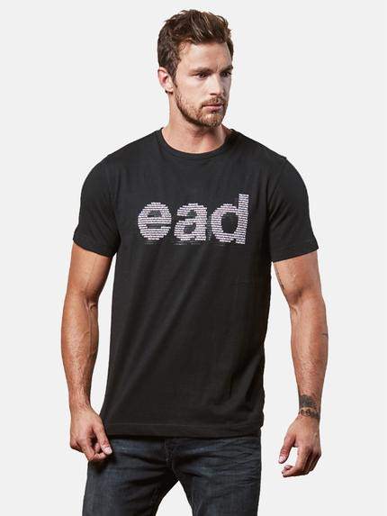 emilio adani Rundhals T-Shirt Schwarz