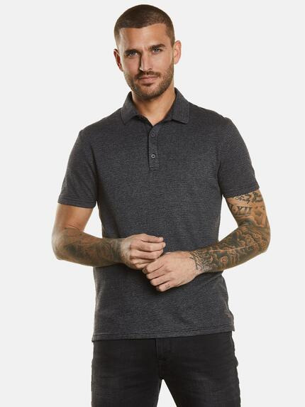 emilio adani Polo-Shirt gemustert Anthrazit