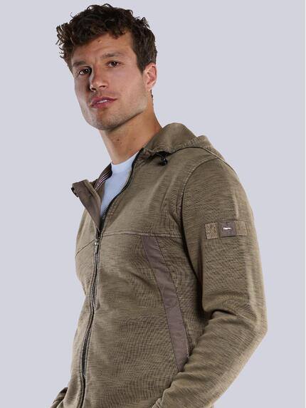 engbers Herren Sweatjacke mit Kapuze Braun 33747 engbers Herren Sweatjacke mit Kapuze Braun 33747