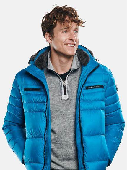 engbers Herren Jacke mit kuscheligem Fellimitat Türkis 30759 engbers Herren Jacke mit kuscheligem Fellimitat Türkis 30759