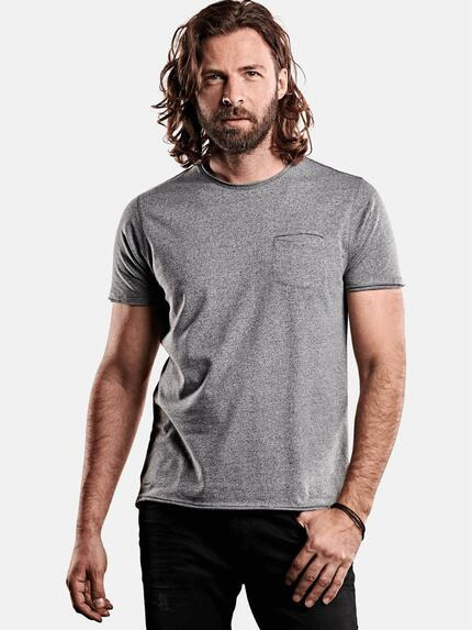 emilio adani Rundhals T-Shirt Kieselgrau