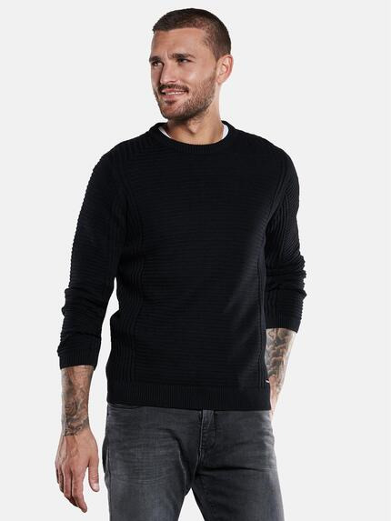 emilio adani Pullover strukturiert Schwarz