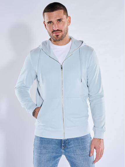 emilio adani Herren Sweatjacke Kapuze Hellblau 40531