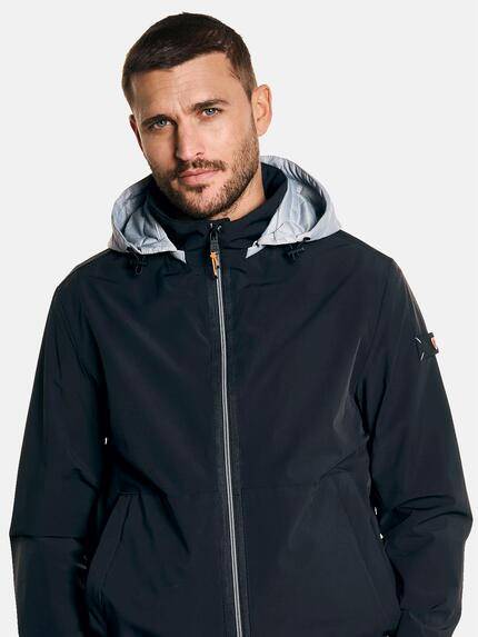 emilio adani Herren Jacke mit abnehmbarer Kapuze Blau 32574 emilio adani Herren Jacke mit abnehmbarer Kapuze Blau 32574