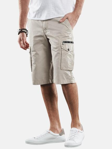 emilio adani Modische Cargo Bermuda mit sportiven Details Beige
