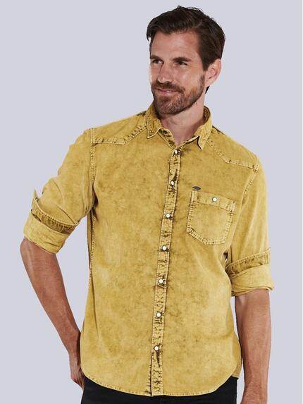 engbers Herren Langarm-Hemd uni Gelb 35657 engbers Herren Langarm-Hemd uni Gelb 35657