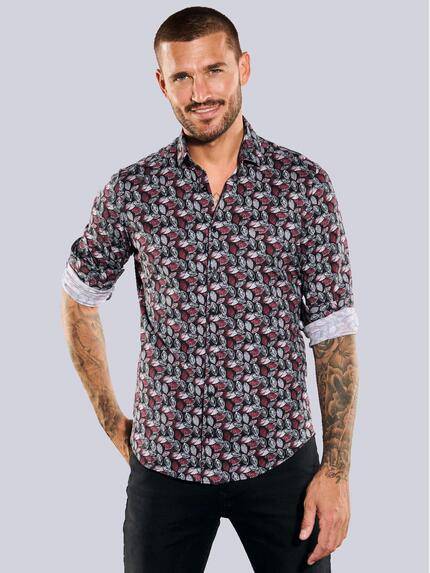 emilio adani Langarm-Hemd slim fit Bordeaux