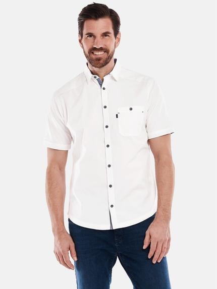 engbers Kurzarm-Hemd uni Reinweiss