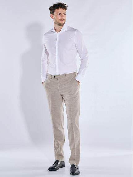emilio adani Herren Anzughose meliert Beige 39474