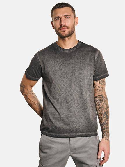 emilio adani T-Shirt gestreift Granitgrau