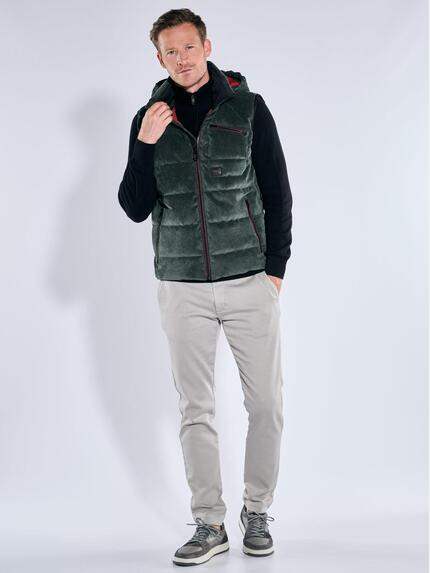 engbers Herren Cord-Weste mit Funktionsdetails Dunkelgruen 39247