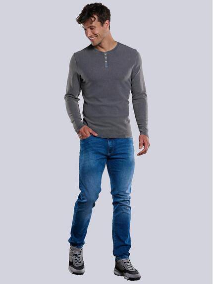 engbers Herren Henley-Shirt strukturiert Saphirblau 33435 engbers Herren Henley-Shirt strukturiert Saphirblau 33435