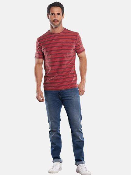 engbers Herren Im Stück gefärbtes Rundhals T-Shirt mit Brusttasche Rot 29791 engbers Herren Im Stück gefärbtes Rundhals T-Shirt mit Brusttasche Rot 29791