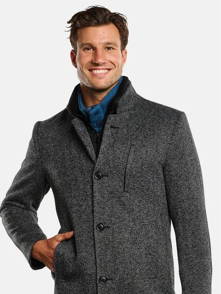 engbers Herren Mantel mit heraustrennbarem Inlet Kieselgrau 33592 engbers Herren Mantel mit heraustrennbarem Inlet Kieselgrau 33592