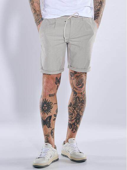 emilio adani Herren Bermuda slim fit Beige 38619