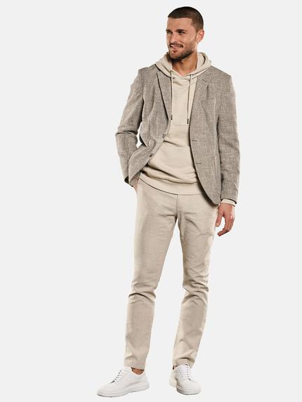 emilio adani Herren Freizeit-Sakko strukturiert Beige 32976