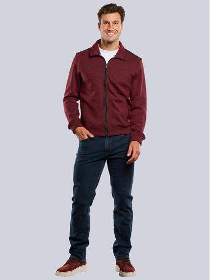 engbers Herren Sweatjacke meliert Dunkelrot 33748 engbers Herren Sweatjacke meliert Dunkelrot 33748