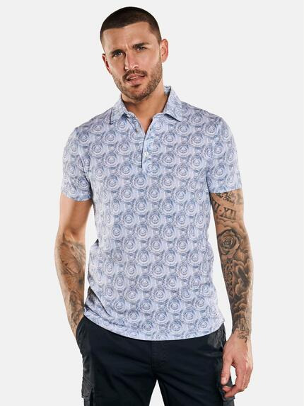 emilio adani Polo-Shirt gemustert Reinweiss