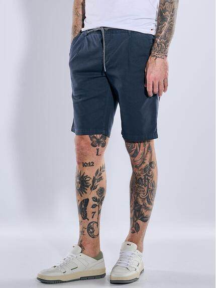 emilio adani Chino-Bermuda mit Tunnelzug Marineblau