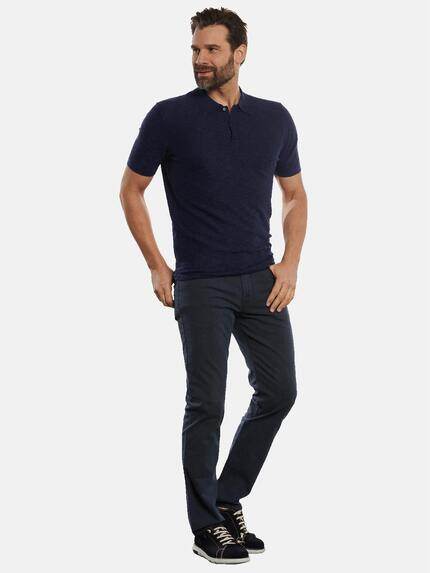 engbers Herren Polo-Shirt gestrickt Blau 32605 engbers Herren Polo-Shirt gestrickt Blau 32605